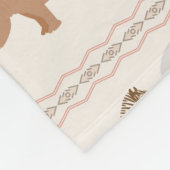 アフリカ動物パターン1 フリースブランケット (角)