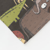 アフリカ動物パターン フリースブランケット (角)