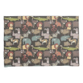 アフリカ動物パターン 枕カバー (正面右)