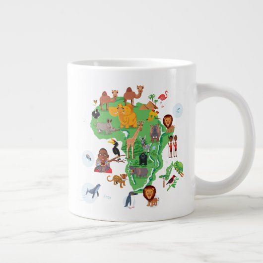 アフリカ動物地図 ジャンボコーヒーマグカップ (右)