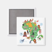 アフリカ動物地図 マグネット (正面/裏面)