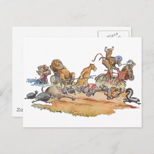 アフリカ動物種族 ポストカード (正面/裏面)