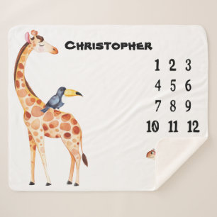 アフリカ動物節のベビー シェルパブランケット