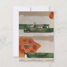 アフリカ動物赤コラージュ