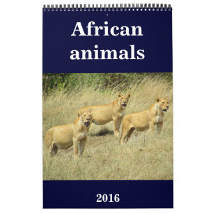アフリカ動物2016年 カレンダー