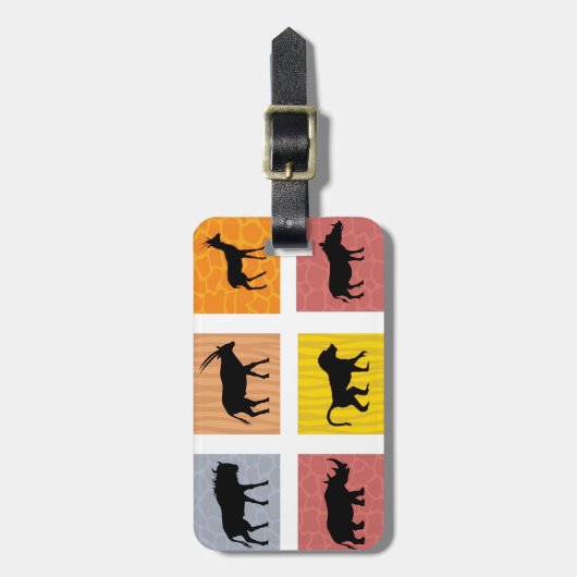 アフリカ動物 ラゲッジタグ (正面縦)