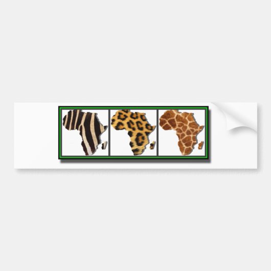 アフリカ動物Collage2 バンパーステッカー (正面)