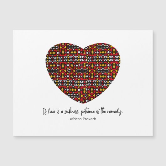 アフリカ動詞磁気カード (正面)