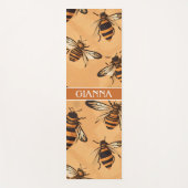 アフリカ化ミツバチのモザイクカラフルパターン ヨガマット (正面)