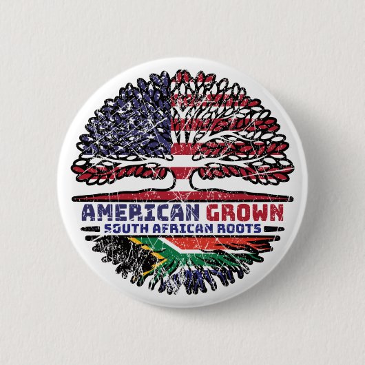 アフリカ南アフリカ米国アメリカ合衆国統一された州 缶バッジ (正面)