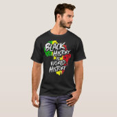 アフリカ国旗の色ブラックヒストリ世界史 Tシャツ (正面フル)