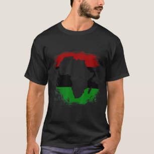 アフリカ国旗アフリカ大陸地図パンアフリカユニア Tシャツ