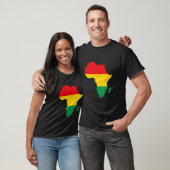 アフリカ国旗ブラック歴史月黒プライドアフリカ Tシャツ (ユニセックス)