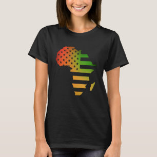 アフリカ地図と黒の歴史月のアメリカ国旗g tシャツ