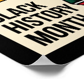 アフリカ地図と黒の歴史月間 ポスター (角)