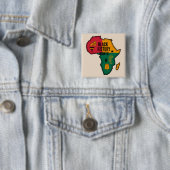 アフリカ地図と黒の歴史月間 缶バッジ (インサイチュ)