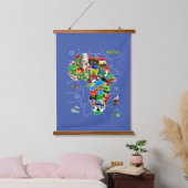 アフリカ地図ぶら下がったタペストリー 吊り下げ型タペストリー (寝室)