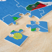 アフリカ地図アートワーク ジグソーパズル (側面)