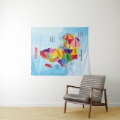 アフリカ地図アートワーク タペストリー (インサイチュ(横))