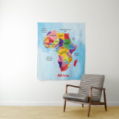 アフリカ地図アートワーク タペストリー (インサイチュ)