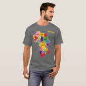 アフリカ地図アートワーク Tシャツ (正面フル)