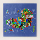 アフリカ地図アートワークjigsawパズル ジグソーパズル (横)