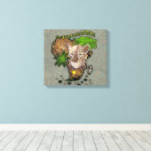 アフリカ地図アート キャンバスプリント (インサイチュ (ウッドフロア))