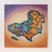 アフリカ地図アート ジグソーパズル (横)