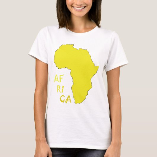 アフリカ地図シファンキーャツ Tシャツ (正面)