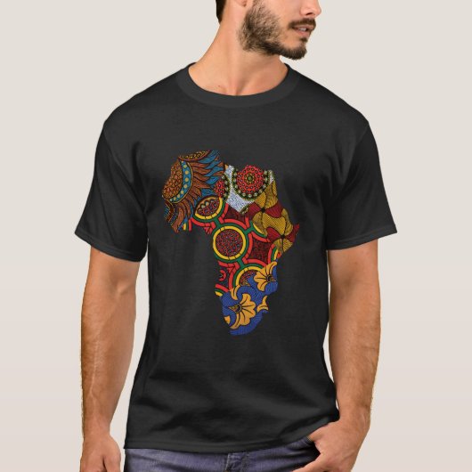 アフリカ地図ティーズ・バイ・ベルツ Tシャツ (正面)