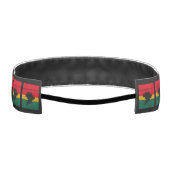 アフリカ地図ブラックレッド金ゴールドグリーンジャマイカクロシェ アスレチックヘッドバンド (裏面)