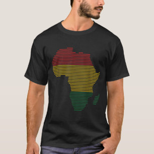 アフリカ地図ブラック・ヒストリー月BLMメラニンプライドP Tシャツ