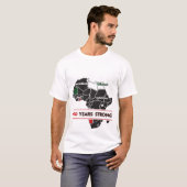 アフリカ地図公民権指導者100年 Tシャツ (正面フル)