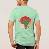アフリカ地図抽象芸術 トライブレンドＴシャツ (裏面)