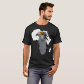 アフリカ地図書記鳥射手座 Tシャツ (正面フル)