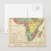 アフリカ地図2 ポストカード (正面/裏面)
