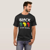 アフリカ地図 黒人歴史月間 Tシャツ (正面フル)