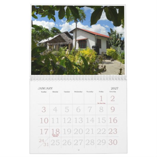 アフリカ場面カレンダー カレンダー (1月 2027)