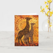 アフリカ夏 カード (黄色い花)