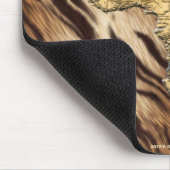 アフリカ大陸のファーフェイクバックグラウンド地図 マウスパッド (コーナー)