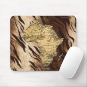 アフリカ大陸のファーフェイクバックグラウンド地図 マウスパッド (マウス)