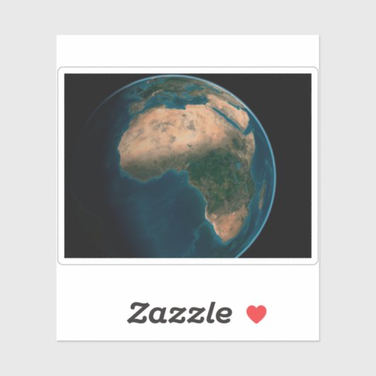 アフリカ大陸の上の宇宙から完全な地球。 シール (シート)