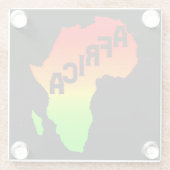 アフリカ大陸の地図   ガラスコースター (裏面)