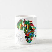 アフリカ大陸の旗の地図 コーヒーマグカップ (中央)