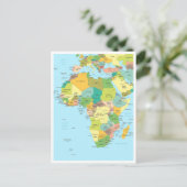 アフリカ大陸の詳細地図 ポストカード (スタンド正面)