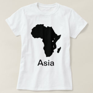 アフリカ大陸アジアのTシャツ Tシャツ