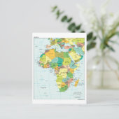 アフリカ大陸地図 ポストカード (スタンド正面)