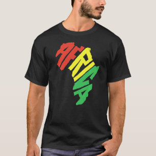 アフリカ大陸書簡レゲエ・アフリカ文化Pri Tシャツ