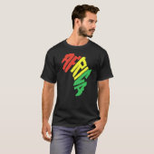 アフリカ大陸書簡レゲエ・アフリカ文化Pri Tシャツ (正面フル)