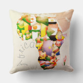 アフリカ大陸美しいママアフリカカラフル クッション (裏面)